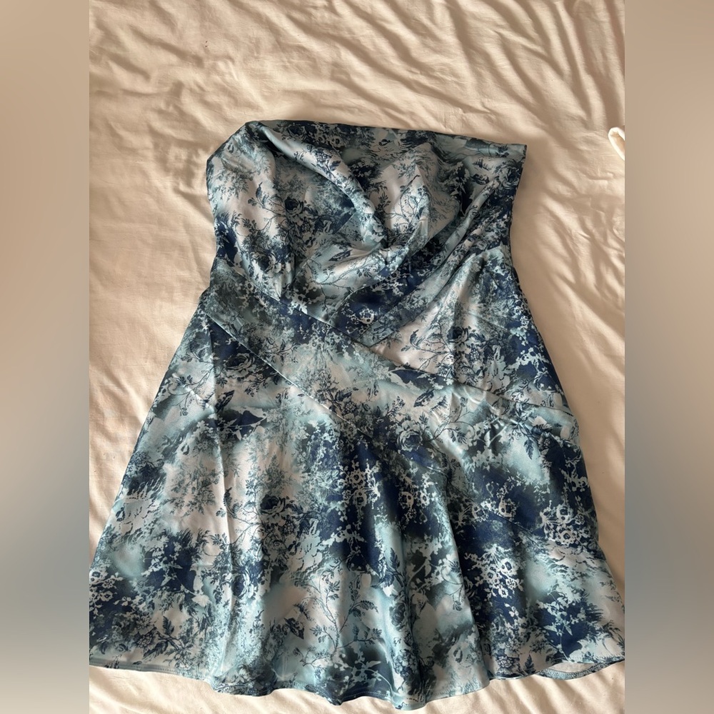 ASOS Blue Strapless Sundress Cocktail